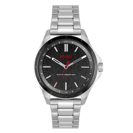 Relógio #COMPLETE Aço IP Preto e Aço