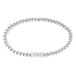 Pulseira Homem malha corrente prateada