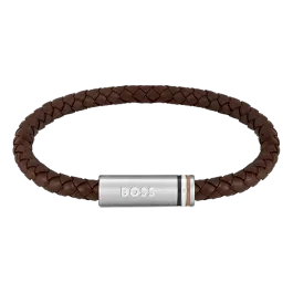 Pulseira Homem Pele e Aço ARES SINGLE