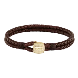 Pulseira Homem Pele e Aço SEAL