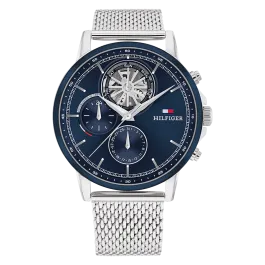 Relógio Multifunç. Aço IP Azul M. Milan.