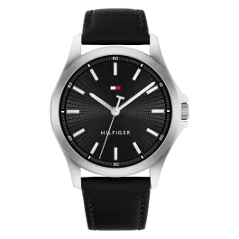 Relógio Homem Aço e Pele