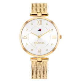 Relógio Mulher Malha Aço e Cristais