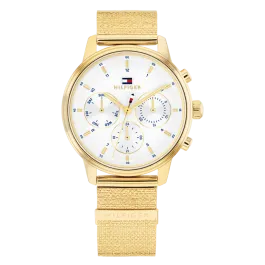 Relógio Mulher Multifunções Aço IP