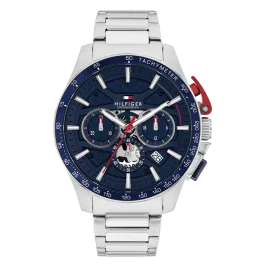 Relógio Homem Cronógrafo Alumínio e Pele