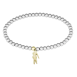 Pulseira Mulher contas aço bicolor ORBE