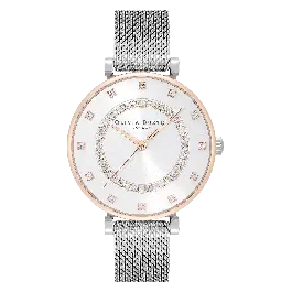 Relógio Belgrave Tbar Aço Bicolor Malha Milanesa