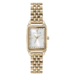 Relógio Mulher Townhouse Rectangle Aço Dourado Cristais