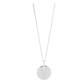 Colar ELLANOR LETTER V Prateado