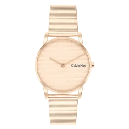 Relógio Senhora Dourado Rosa em Aço