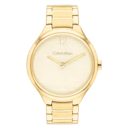 Relógio Senhora Dourado em Aço