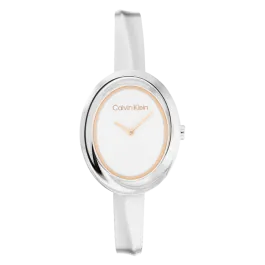 Relógio Senhora Aço e Dourado Rosa