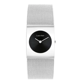 Relógio Senhora Prateado e Preto em Aço