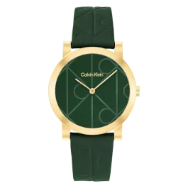 Relógio Senhora em Verde e Dourado