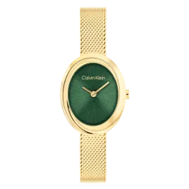 Relógio Senhora Dourado e Verde