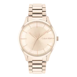 Relógio Senhora Dourado Rosa em Aço