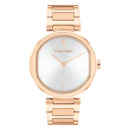 Relógio Senhora Dourado Rosa em Aço