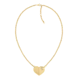 Colar Mulher Coração Aço Dourado