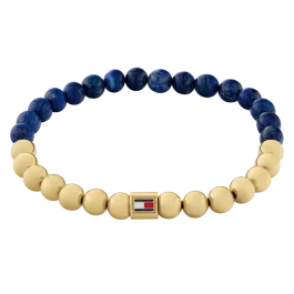 Pulseira Mulher Aço Dourado Lápis-Lazúli