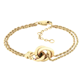 Pulseira Mulher Aço IP Dourado Nó