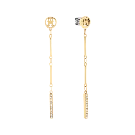 Brincos Mulher Aço IP Dourado Pendente