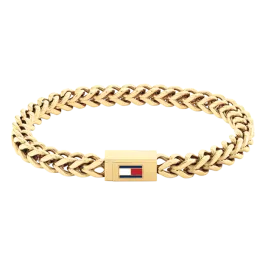 Pulseira Homem Aço Dourado Malha