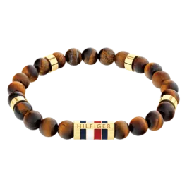 Pulseira Homem Aço e Olho de Tigre
