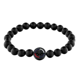 Pulseira Homem Aço IP Preto e Onix