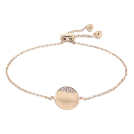 Pulseira em dourado rosa com cristais