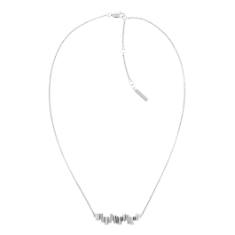 Colar em aço polido com cristais