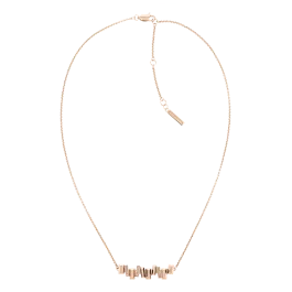 Colar em dourado rosa com cristais