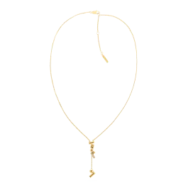 Colar Y em dourado com cristais