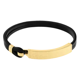 Pulseira Homem em Pele Preta