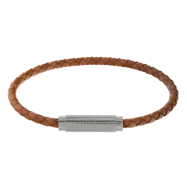 Pulseira Homem em Pele Castanha Escura