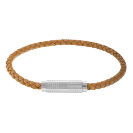 Pulseira Homem em Pele Castanha Clara