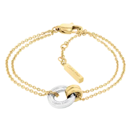 Pulseira Senhora em Aço e Dourado