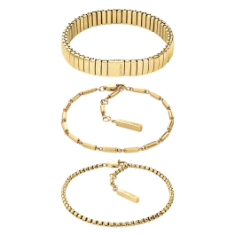 Pulseiras Trio Senhora em Dourado