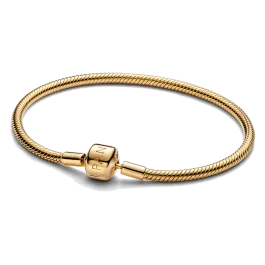 Pulseira Snake Dourada Fecho Barril