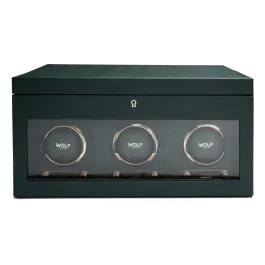 Caixa de Relógios Rotativa Tripla British Racing