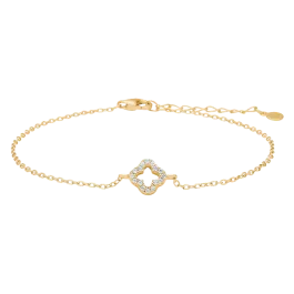 Pulseira PAMELANOR Trevo Dourada