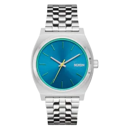 Relogio Time Teller Azul e Prateado