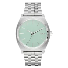 Relogio Time Teller Verde e Prateado