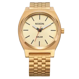 Relógio Time Teller Solar Preto e Dourado