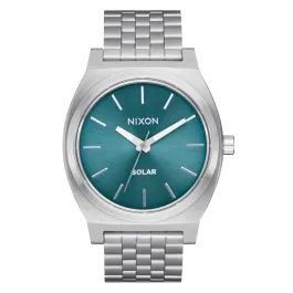 Relógio Time Teller Solar Azul e Prateado
