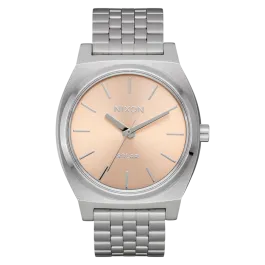 Relógio Time Teller Solar Salmão e Prateado