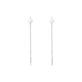 Brincos Pearl Lyra Silver