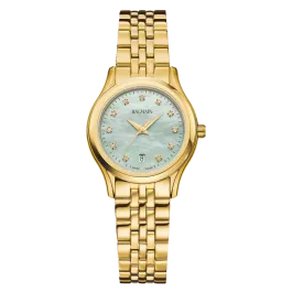 Relógio de Senhora Balmain Beleganza dourado com diamantes