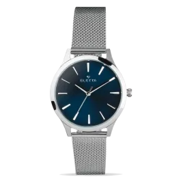 Relógio Mulher New Classic Lady Silver & Blue