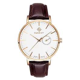 Relógio Masculino Park Hill III Branco e Castanho