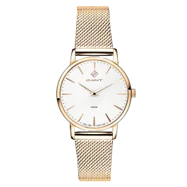 Relógio Feminino Park Hill Avenue Branco e Dourado